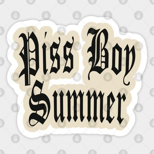 Piss Boy Summer Sticker by Jim and Them